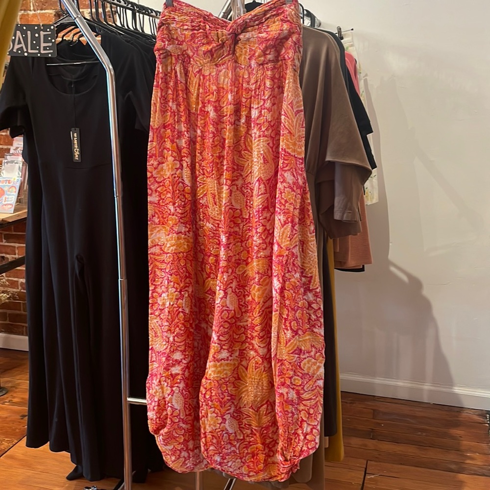 Anthropologie Tube Top Harem Romper